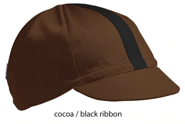 cocoa cotton four panel cycling cap