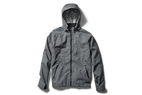 swrve 3 layer fully seam sealed waterproof full zip jacket with removable hood