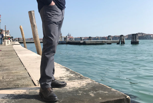 durable cotton slim trouser