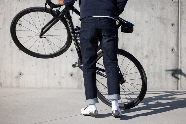 Rapha cycling store jeans