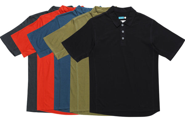 Modal® / cotton short sleeve polo shirt