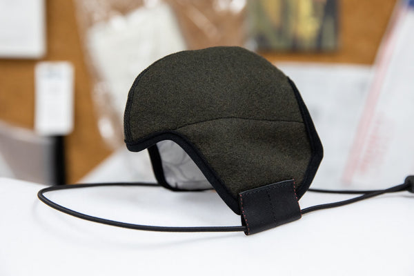 3 layer green felt wool mask