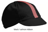 black cotton four panel cycling cap