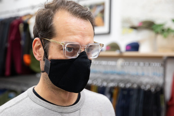 4 layer black ponti wool mask