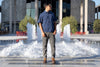 grey Cordura skinny fit jean