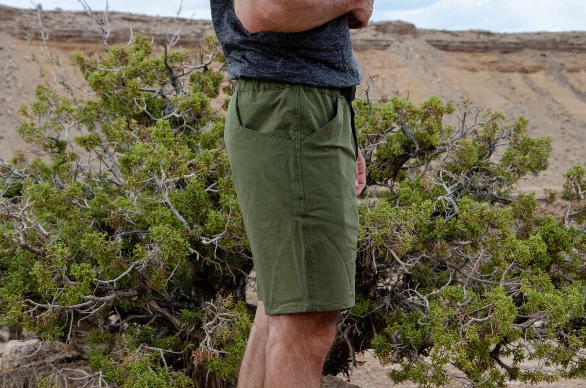 swrve TRANSVERSE rambler belted shorts