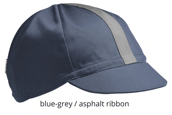 blue-grey cotton four panel cycling cap