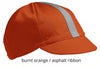 orange cotton four panel cycling cap