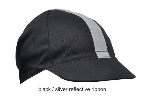 reflective cotton four panel cycling cap